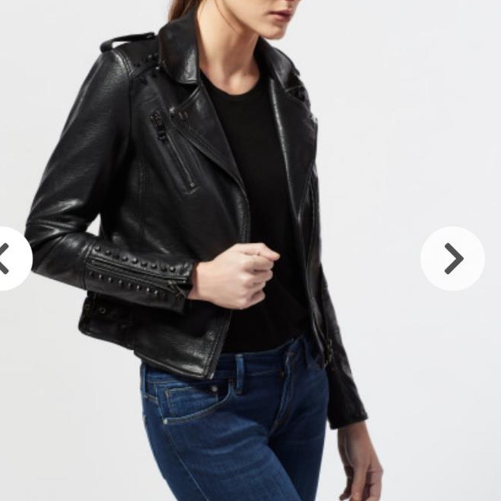 Black Studded Faux
Leather Jacket